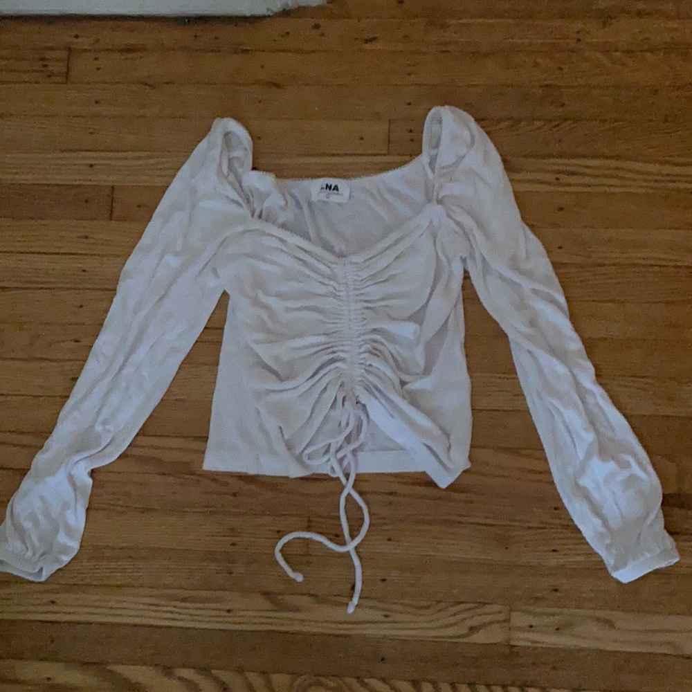 Revolve White Ribbed S Top. Worn once - Picture 8 of 8
